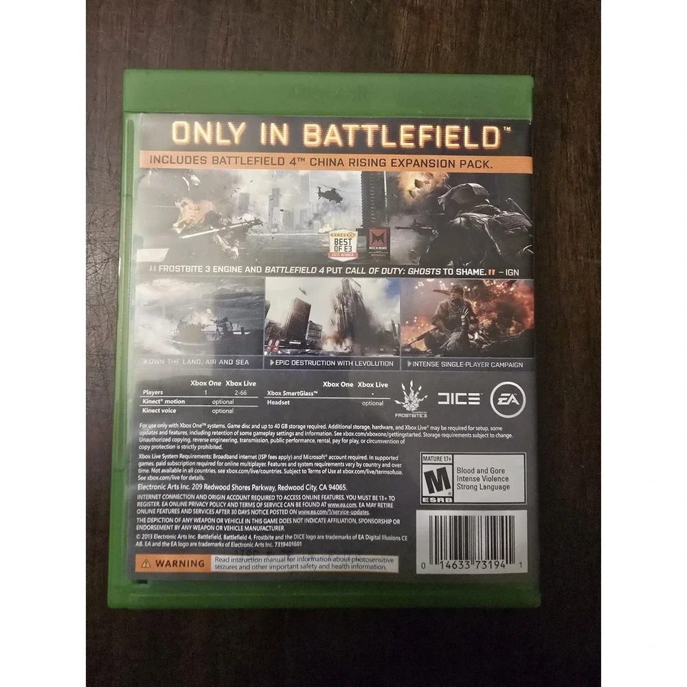 Battlefield 4‎ (Microsoft Xbox One 2013) TESTED